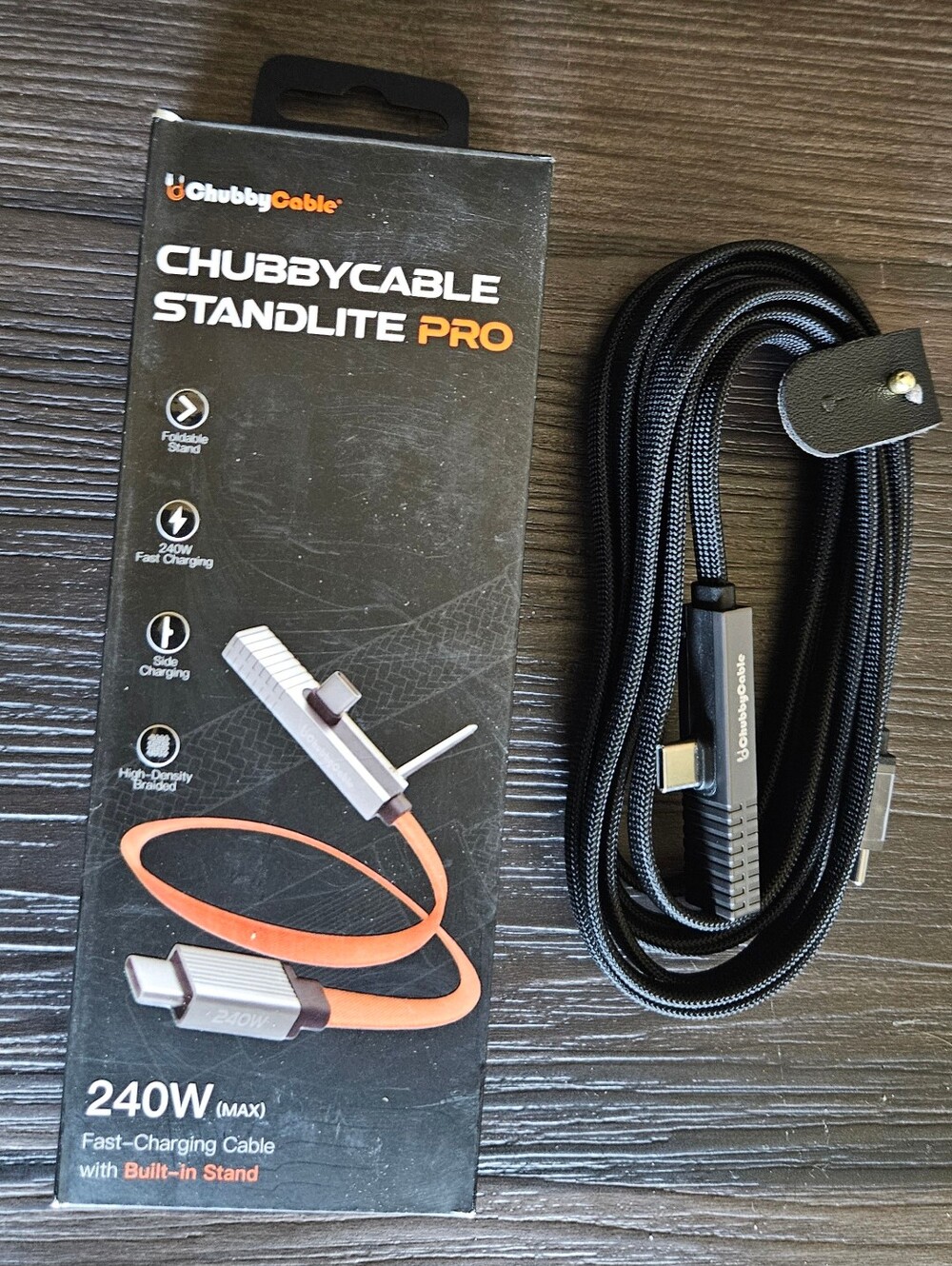 Standlite Pro Black Fast-Charging Cable